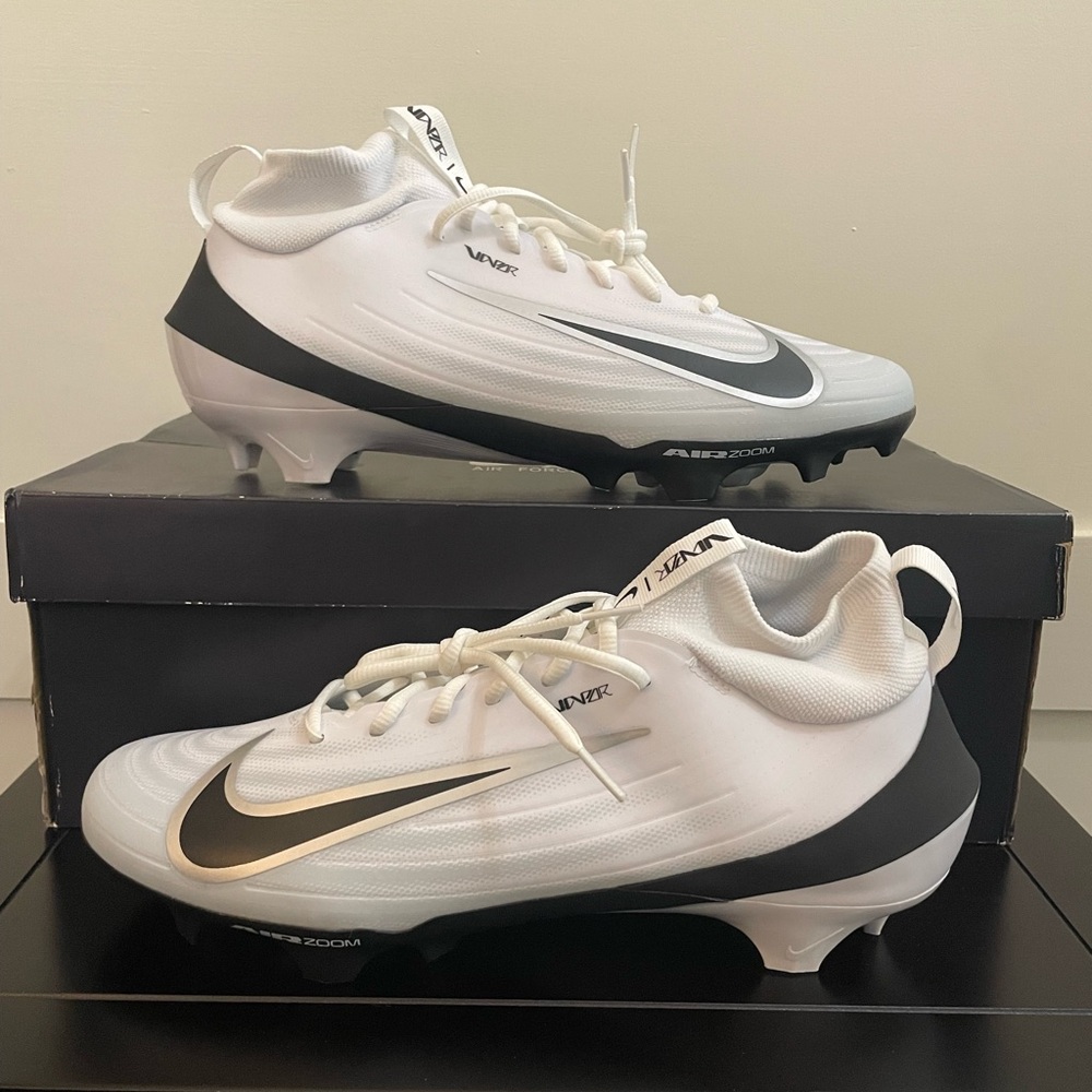 Men's Nike Zoom Air Vapor Pro 1 ‘White/Black’ Football Cleats IB2495-105 Size 12